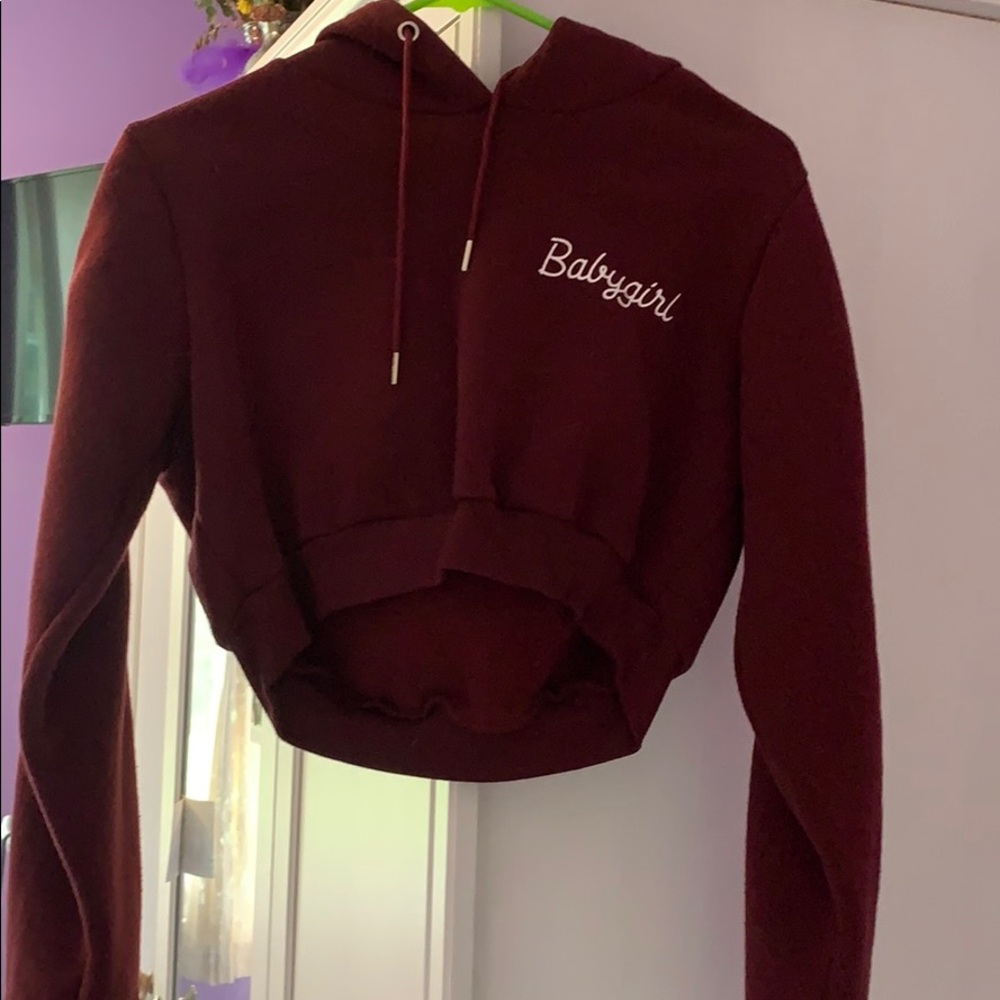 never worn baby girl cropped hoodie